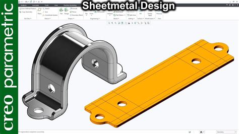 creo tutorial sheet metal|creo practice sheet metal models.